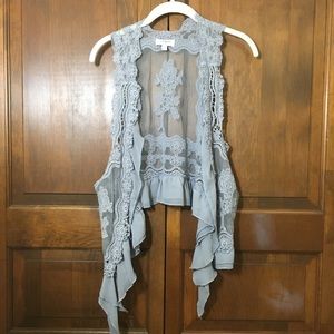 Boho Lace Embroidered Top Vest